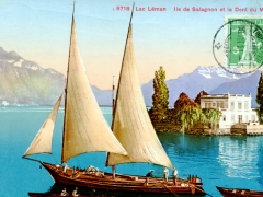 Lac Leman Ile de Salagnon et la Dent du Midi