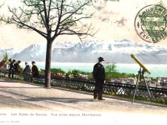 Lausanne Les Alpes de Savoie Vue prise depuls Montbenon