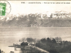Lausanne Ouchy Vue sur le lac Leman et les alpes