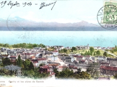 Lausanne Ouchy et les alpes de Savoie