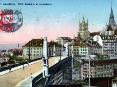 Lausanne Pont Bessiere et cathedrale