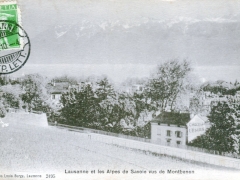 Lausanne et les Alpes de Savoie vus de Montbenon