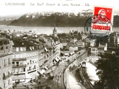 Lausanne le grd Pont Les Alpes