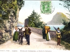 Lugano Strada per Castagnola e Monte S Salvatore