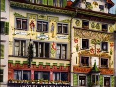 Luzern Alte Häuser am Weinmarkt