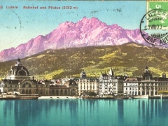 Luzern Bahnhof und Pilatus