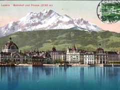 Luzern Bahnhof und Pilatus