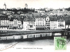Luzern Kapellbrücke und Musegg
