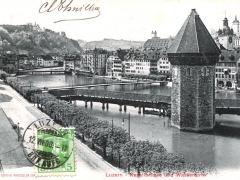 Luzern Kapellbrücke und Wasserturm