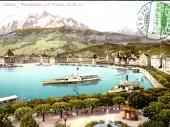 Luzern Promenade und Pilatus