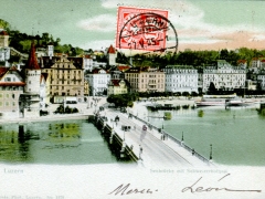 Luzern Seebrücke mit Schweizerhofquai
