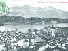 Luzern mit Rigi vom Gütsch aus
