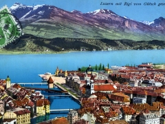Luzern mit Rigi vom Gütsch gesehen
