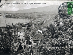 Montreux vu de la ligne Montreux Glion