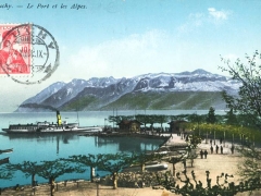 Ouchy Le Port et les Alpes