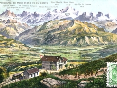 Panorama du Mont Blanc vu du Saleve