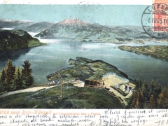 Rigi Känzeli Blick auf Vierwaldstätter See und Pilatus