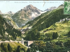 Route du Simplon Pont Napoleon et village de Berisal