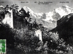 Ruine Unspunnen Eiger Mönch und Jungfrau