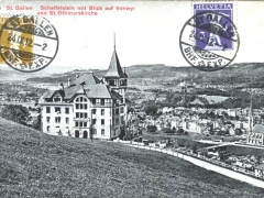 St Gallen Scheffelstein mit Blick auf Vonwyl und St Othmarskirche