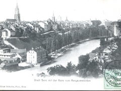 Stadt Bern mit der Aare vom Aargauerstalden