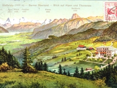 Staffelalp Berner Oberland Blick auf Alpen und Thunersee