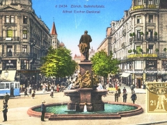 Zürich Bahnhofplatz Alfred Escher Denkmal
