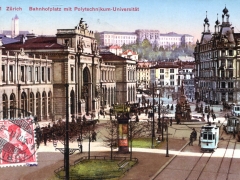 Zürich Bahnhofplatz mit Polytechnikum Universität
