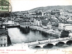 Zürich Blick auf den Limmatquai