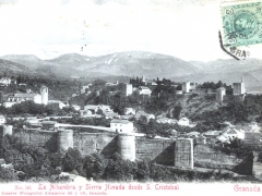 Granada La Alhambra y Sierra Nevada desde S Cristobal