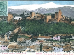 Granada Vista general de la Alhambra y Sierra Nevada