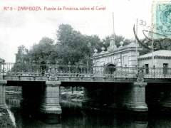 Zaragoza Puente de America sobre el Canal