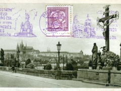 Prag das Kreuz auf der Karlsbrücke