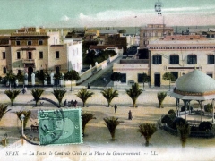 Sfax La Poste le Controle Civil et la Place du Gouvernement