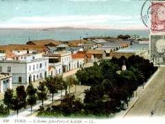 Tunis L'Avenue Jules Ferry et le Golfe