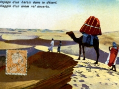 Vayage d'un harem dans le desert