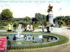 Boston Washington Statue and Maid of Mist Public Garden