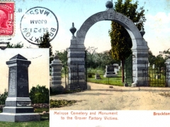 Brockton Melrose Cemetery and Monument to the Grover Factory Victims