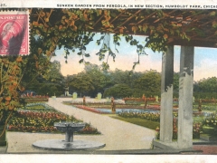 Chicago Sunken Garden from Pergola in new Section Humboldt Park