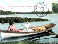 Erie Waterford Boating Scene on beautiful Lake Le Boeuf