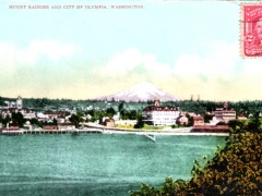 Mount Rainier and City of Olympia