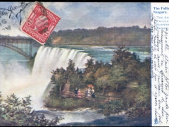 Niagara Falls the American Falls and Suspension Bridge