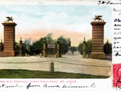 St Louis Grand Ave Entrance Tower Grove Park