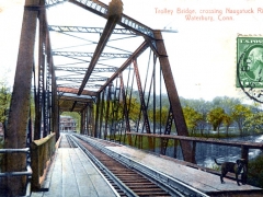 Waterbury Trolley Bridge crossing Naugatuck River